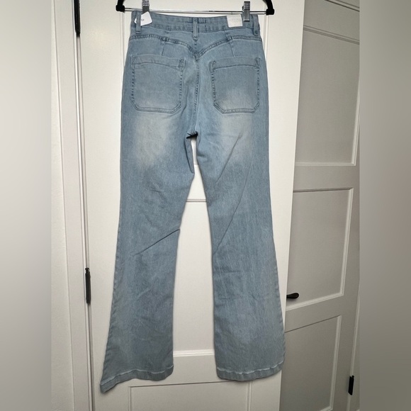 Y2K Dollhouse Light Blue Flare Jeans (27) - Picture 2 of 4